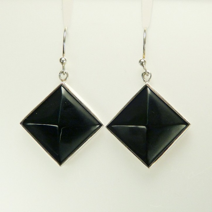 Hängeohrringe Silber mit Onix