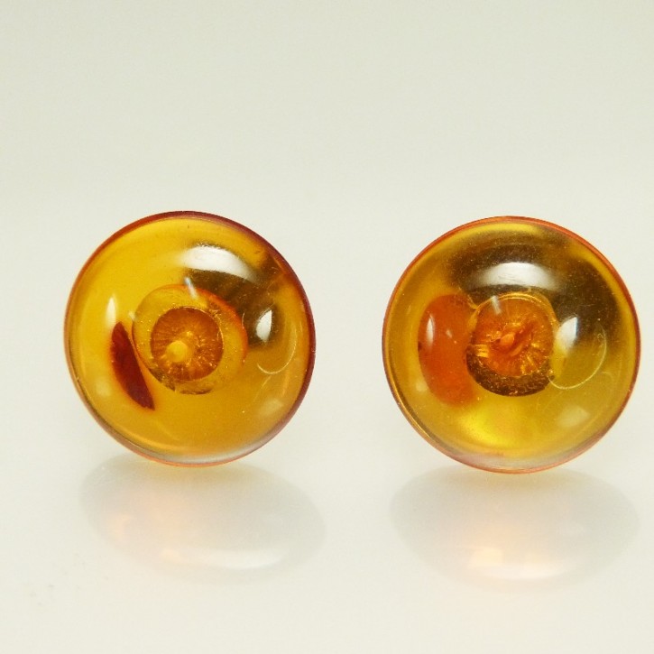 Bernstein-Ohrstecker ca. 16mm