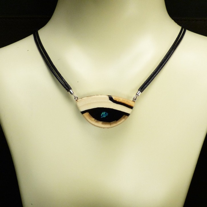 Mammut-Collier mit Azurit