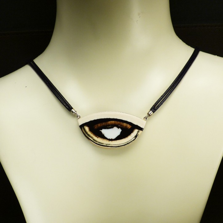 Mammut-Collier mit Achat