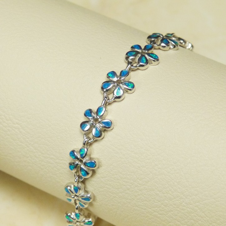 Silberarmband 925/- mit Opalsynthesen
