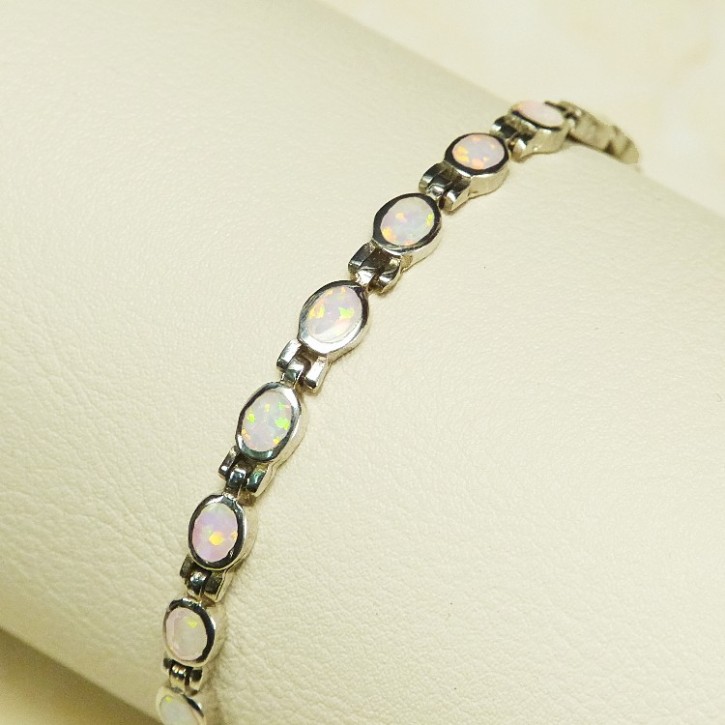 Silberarmband 925/- mit Opalsynthesen