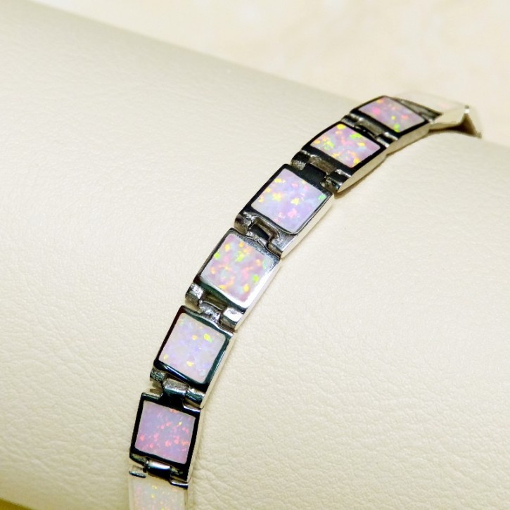 Silberarmband 925/- mit Opalsynthesen