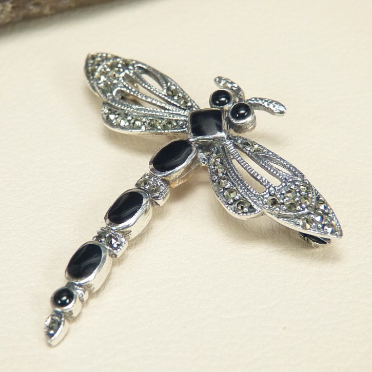 Libellen-Brosche im Art Deco Stil