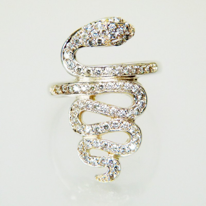 Silberring 925/- mit Zirkonia W 19,4