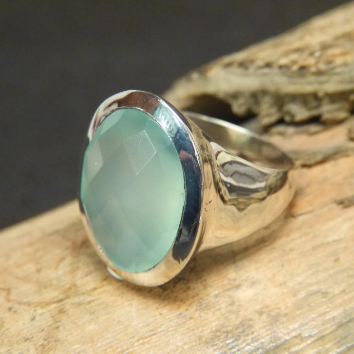 Silberring mit Achat W 19,1