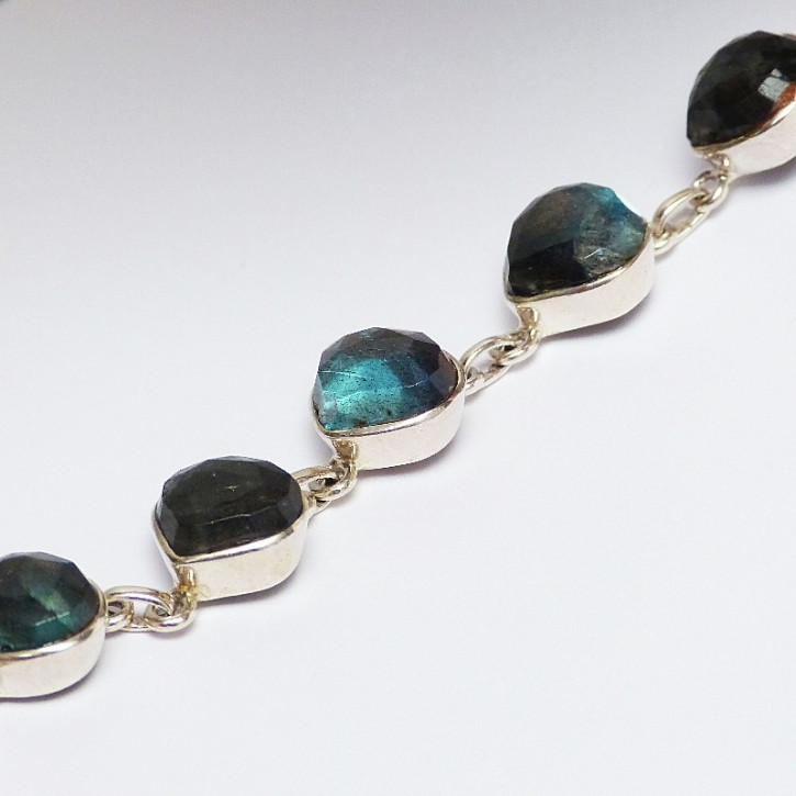 Silberarmband mit Labradorit