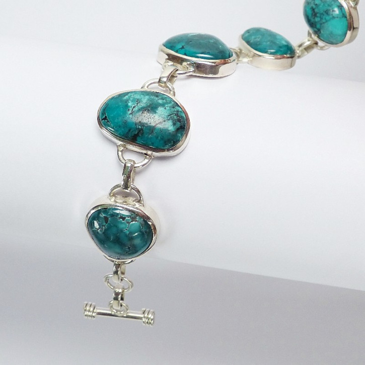 Silberarmband mit Türkis