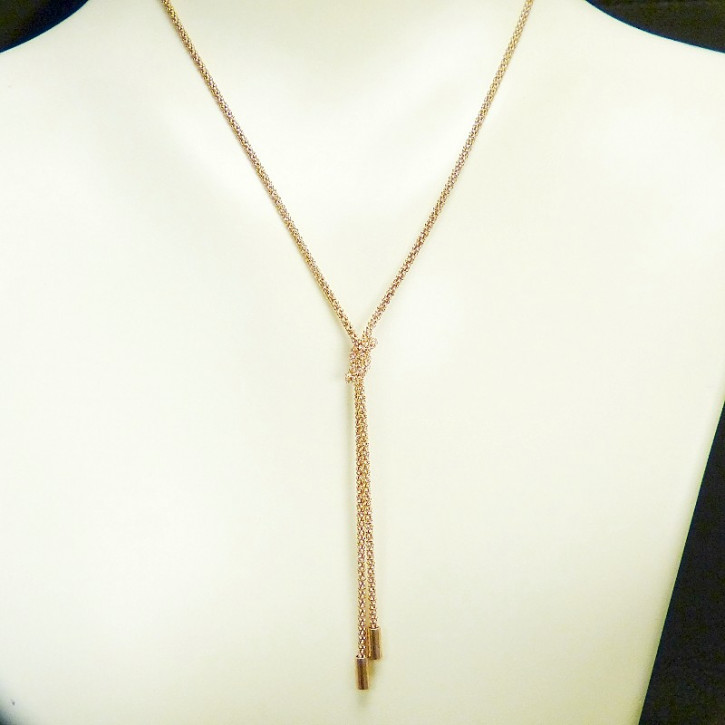 Knoten-Collier 925/- rosèvergoldet