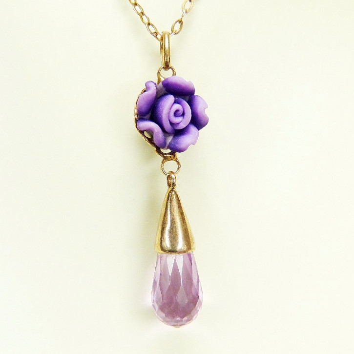Anhänger mit Zirkonia, 925/- rosèvergoldet