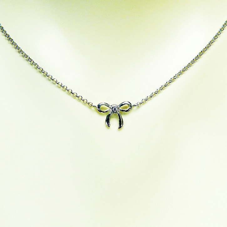 Silbercollier "Schleife" 925/-