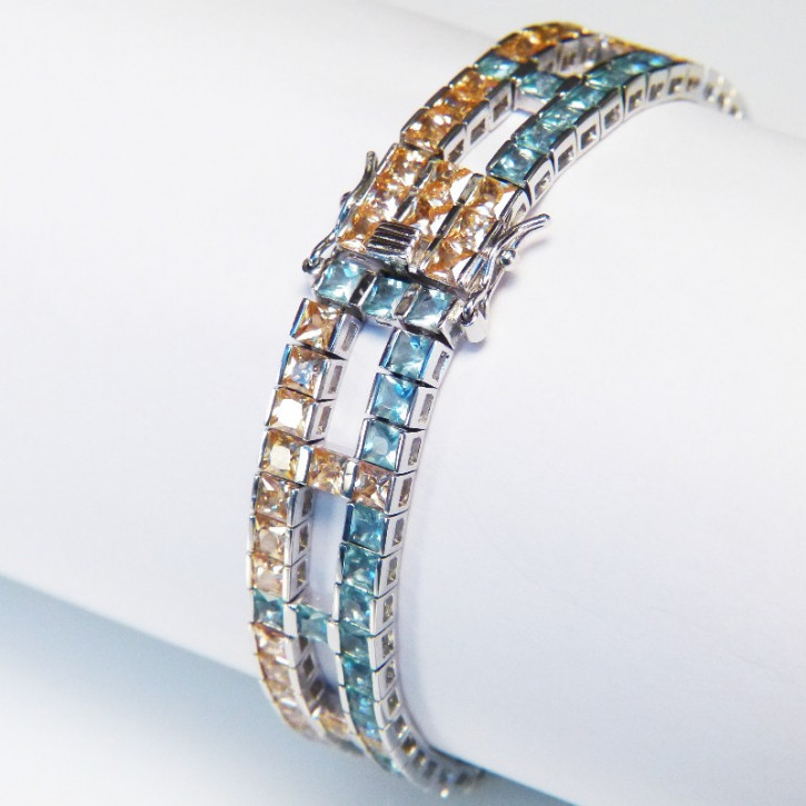 edles Silberarmband mit Zirkonia