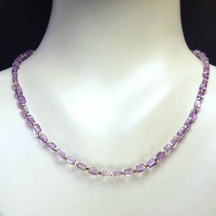 zarte Kette aus Amethyst