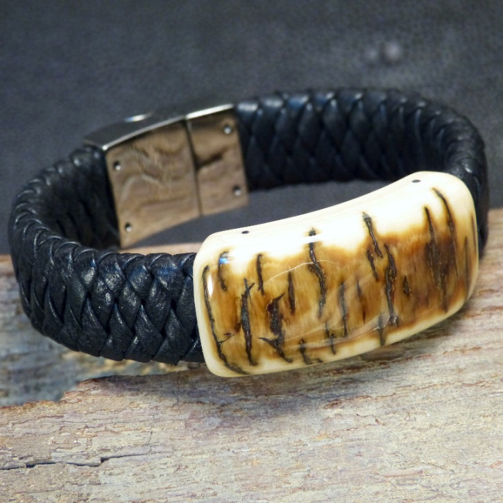 breites Armband mit toller Mammutrinde