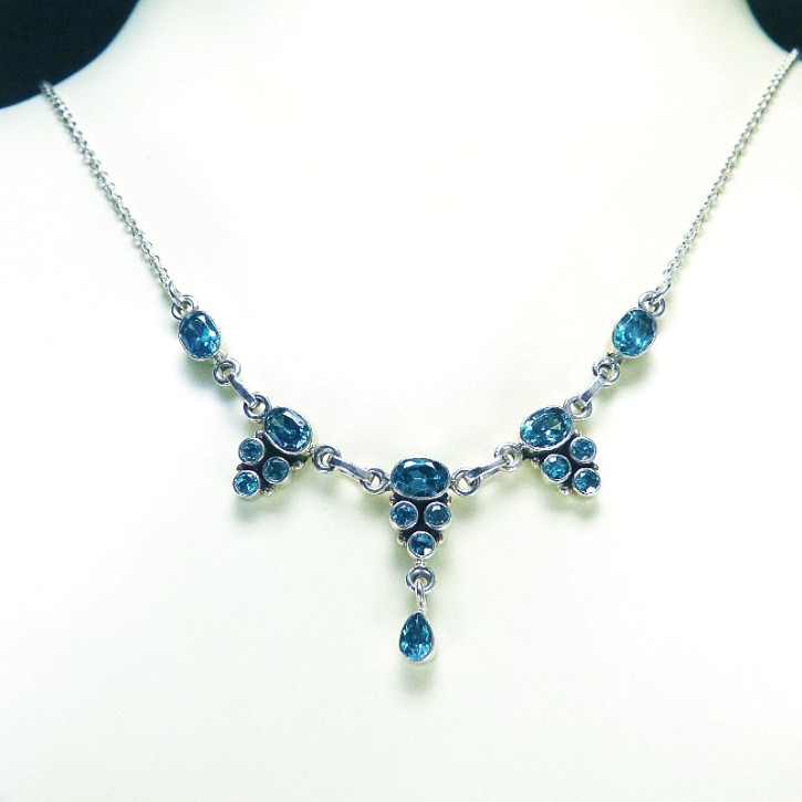 Silbercollier mit Zirkonia