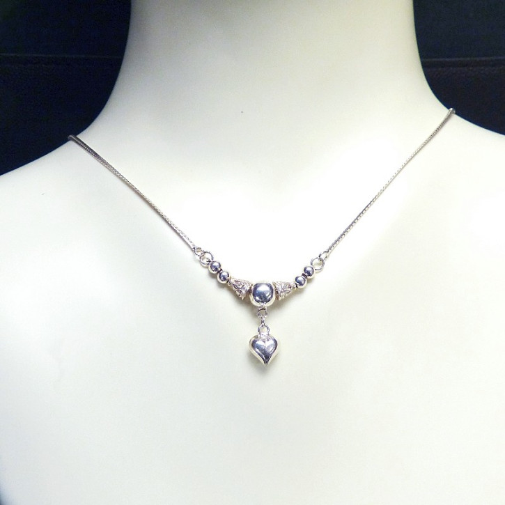 Silbercollier 925/- mit Herzanhänger