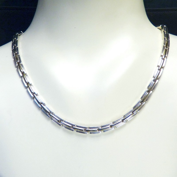 schweres Collier 925/- mit Teilvergoldung