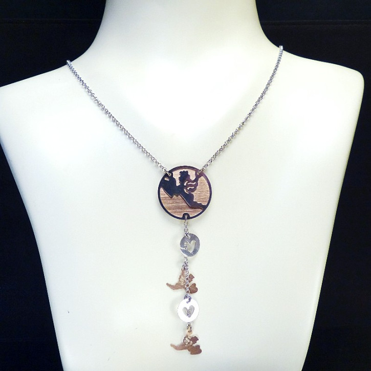 moderne Kette mit Rosèvergoldung
