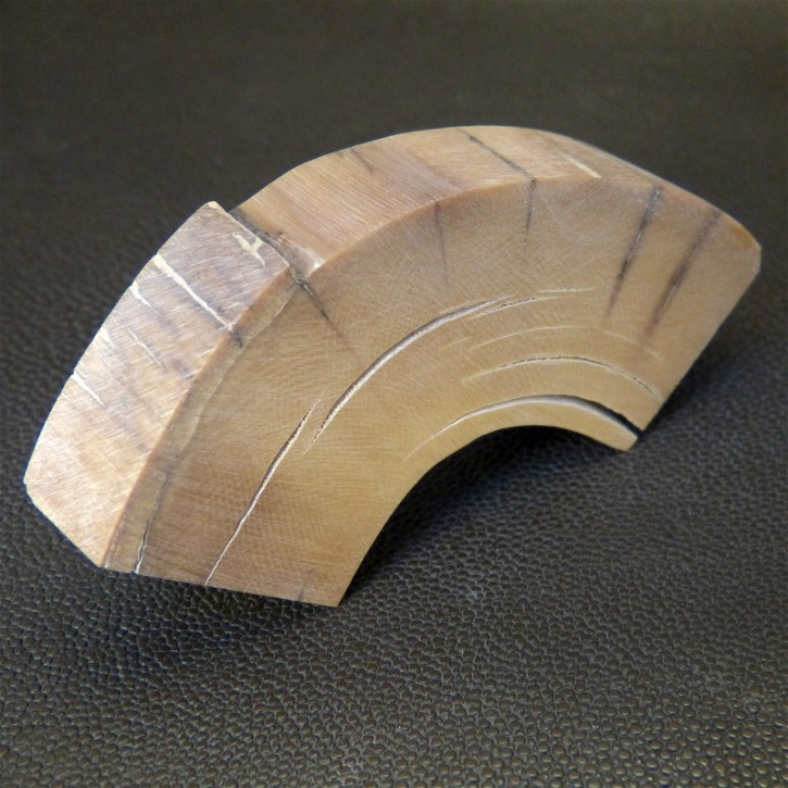 Mammut-Abschnitt braun ca. 89x31x17mm