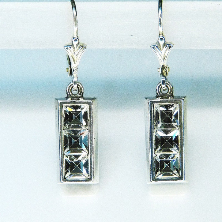 Hängerohrringe 925/- mit Zirkonia