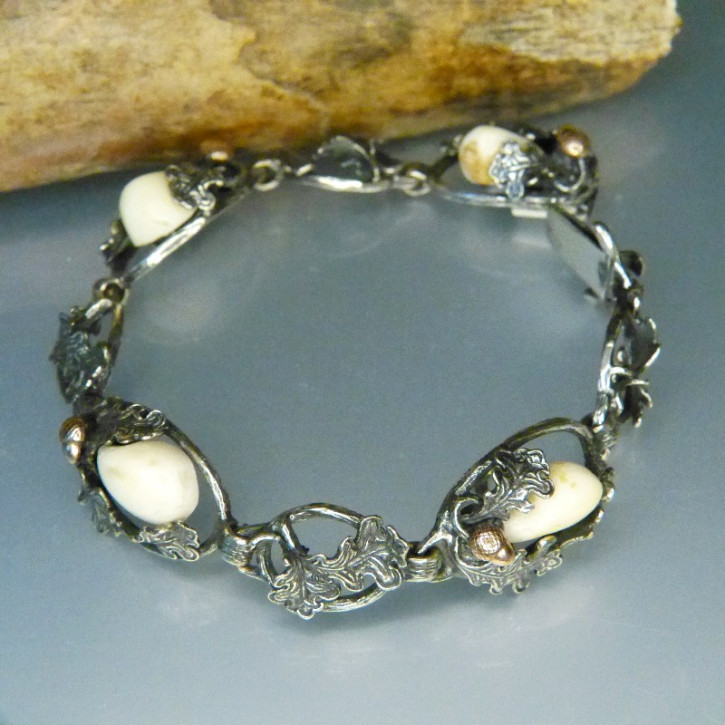Silberarmband mit Grandeln