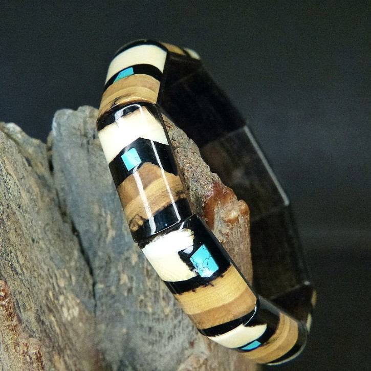 schmales Mammut-Armband mit Türkis