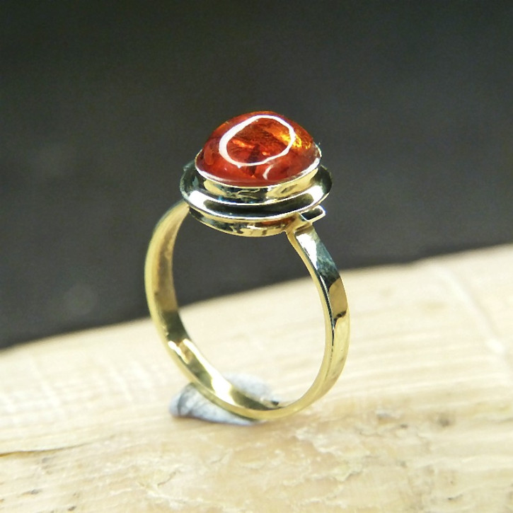 Goldring 333/- mit Bernstein W17,2