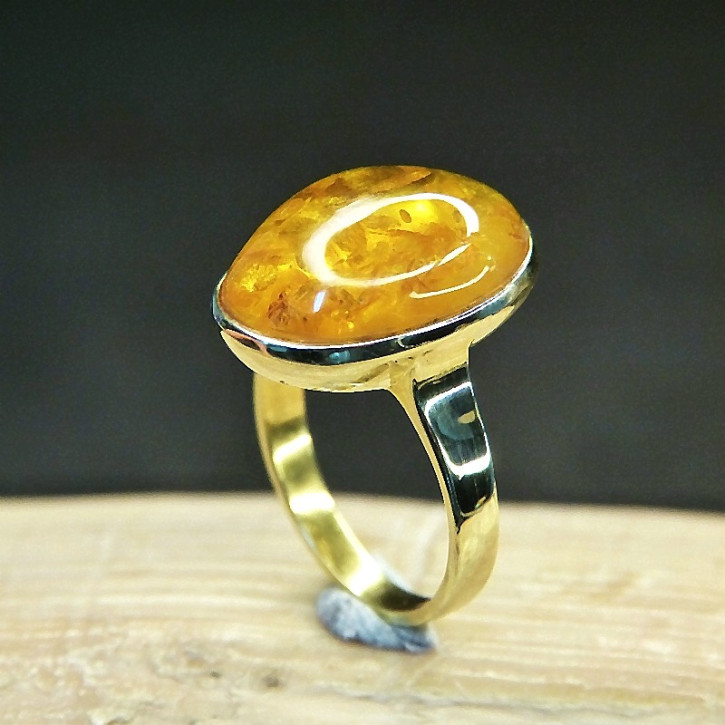 Goldring 333/- mit Bernstein W17,2