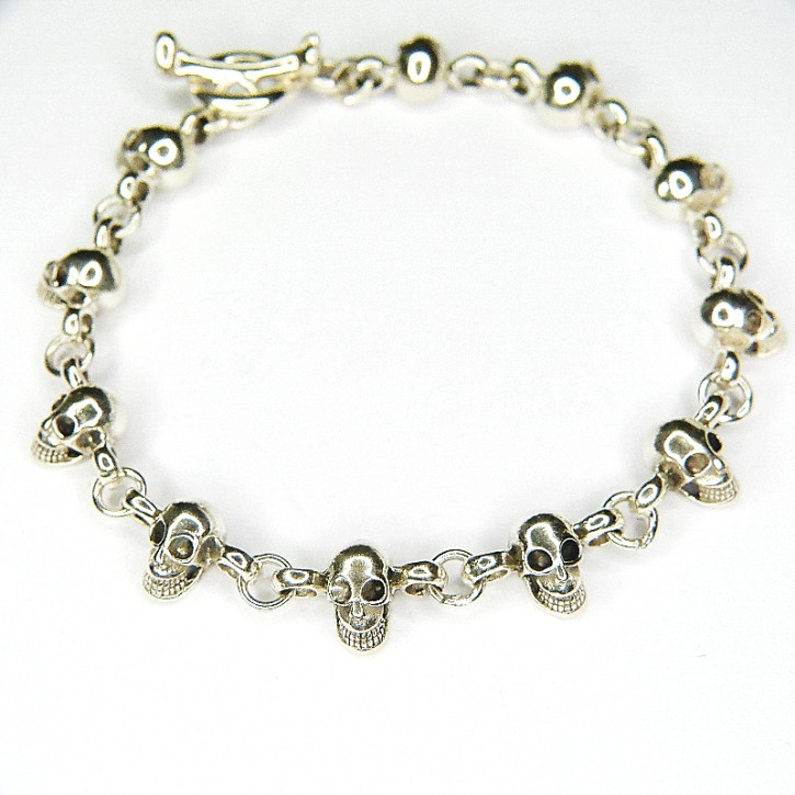 Totenkopf-Armband Silber 925/-