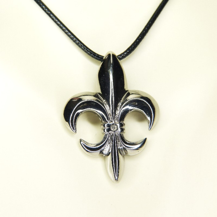 Edelstahlanhänger Lilie "Fleur de Lis"