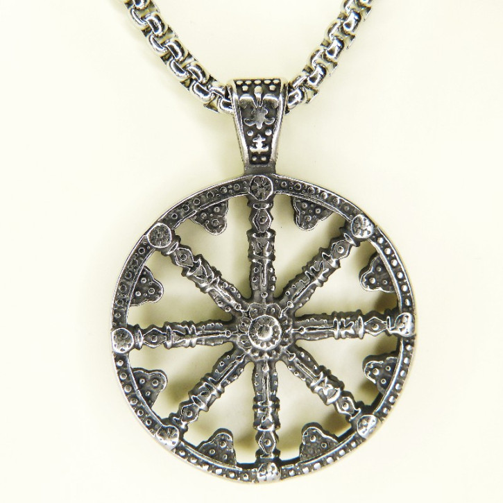 Edelstahlanhänger "Lebensrad mit Kette"