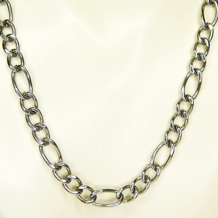 Figarokette rund Edelstahl 56cm