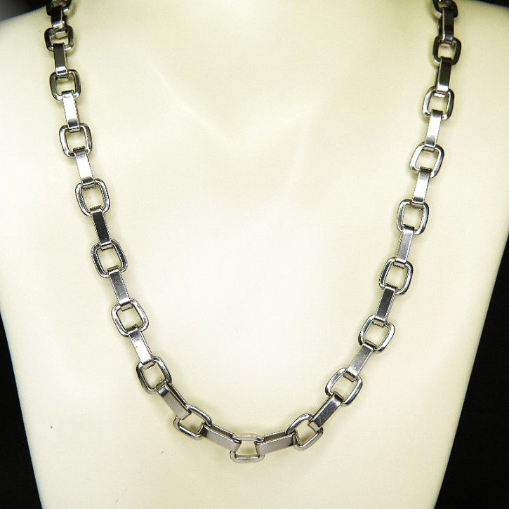 Gliederkette kantig Edelstahl 54cm