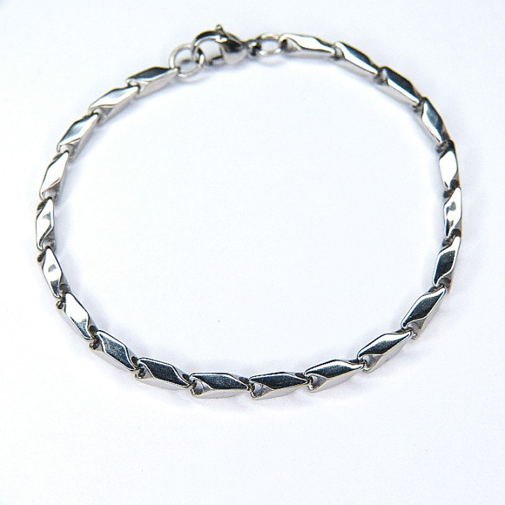 Armband Edelstahl glänzend 19cm