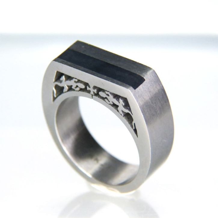 Edelstahlring "Gecko"