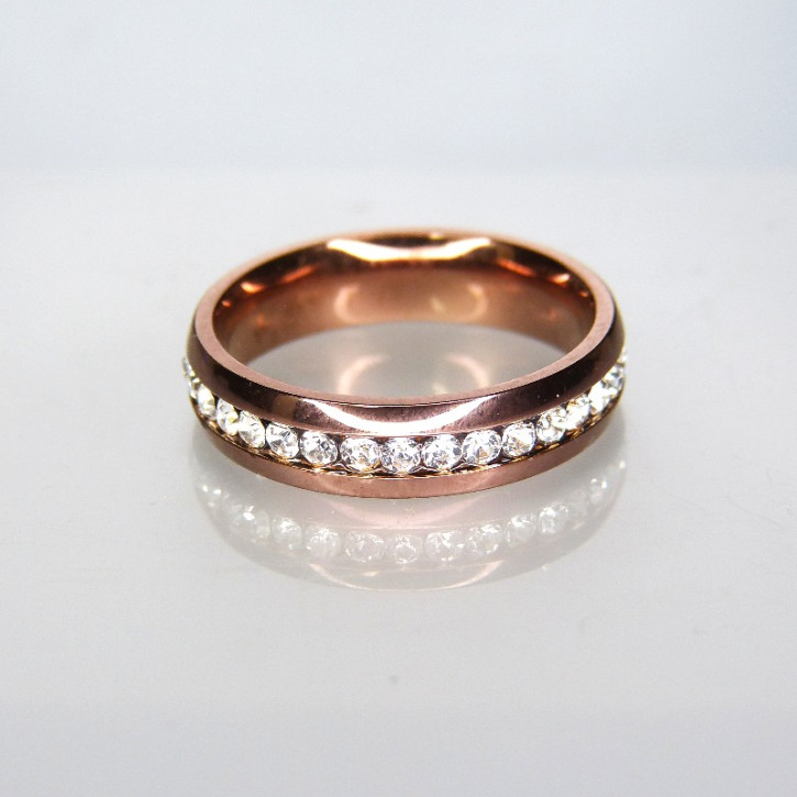 Memory-Ring Edelstahl rosévergoldet