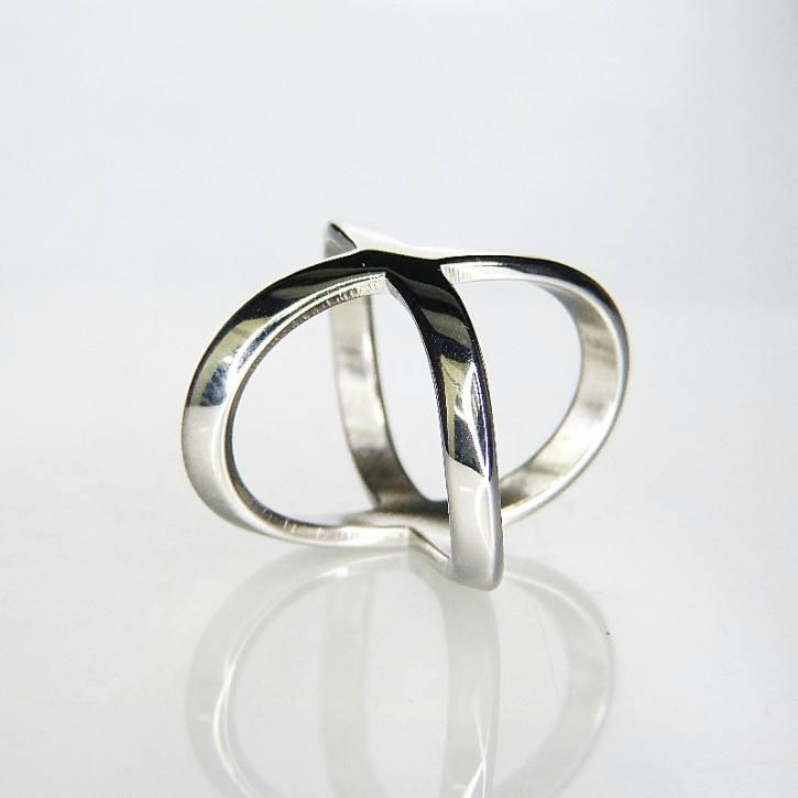 Edelstahlring "Kreuz'"