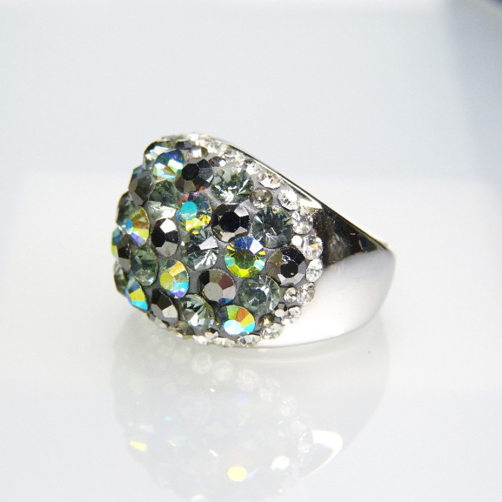 Edelstahlring mit Swarovskisteinen W 19,4