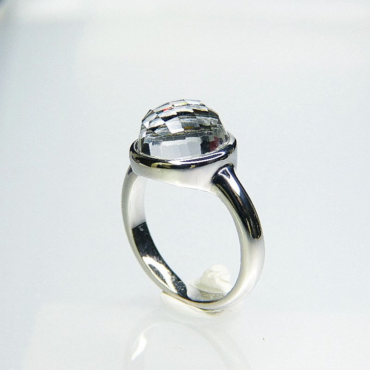 Edelstahlring mit Swarovskistein