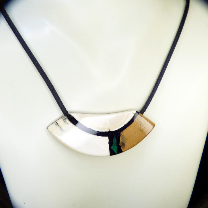 großes Mammut-Collier mit Malachit