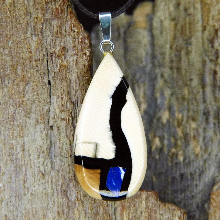 Tropfenanhänger mit Lapislazuli