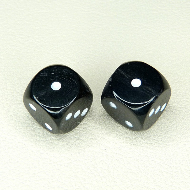 2er-Set Würfel Wasserbüffelhorn
