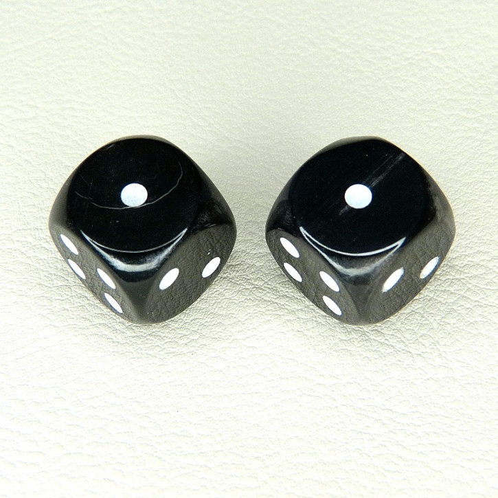 2-er Set Würfel Wasserbüffelhorn