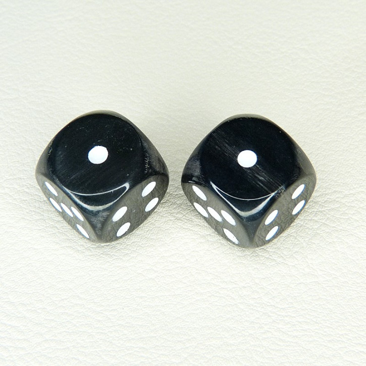 2er-Set Würfel Wasserbüffelhorn