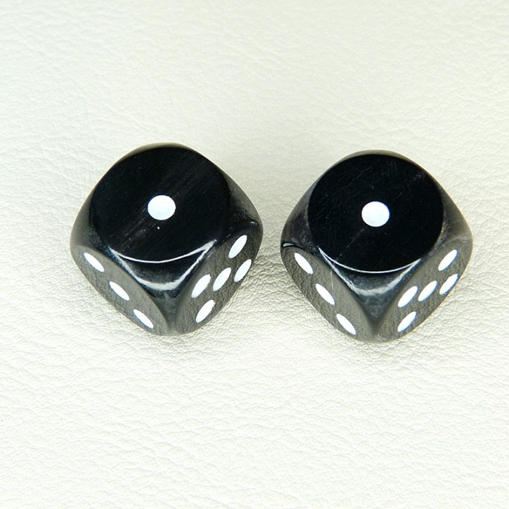 2-er Set Würfel Wasserbüffelhorn