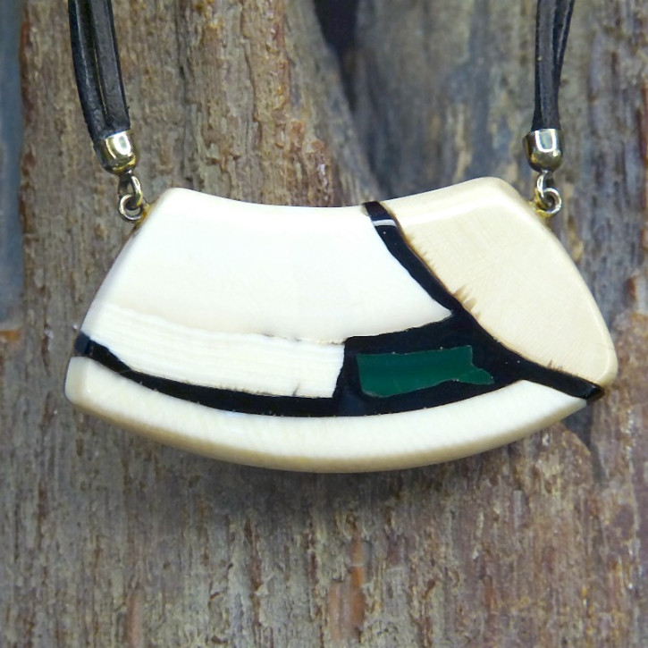 Mammut-Collier mit Malachit