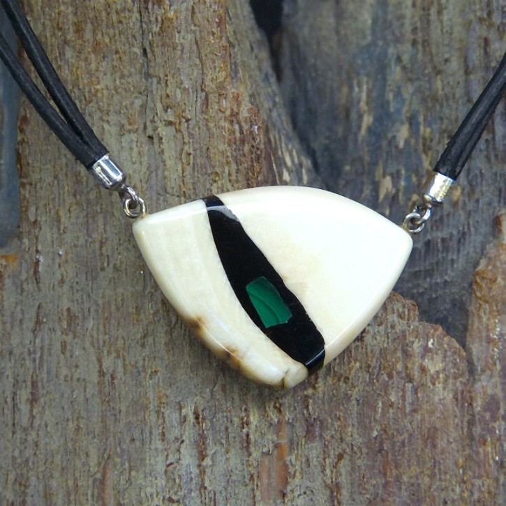 kleines Mammutcollier mit Malachit