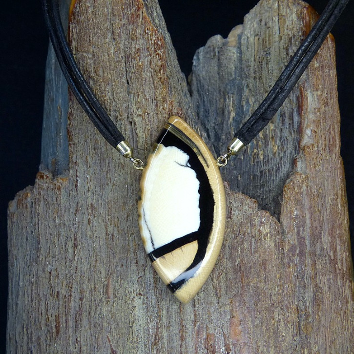 Mammut-Navettecollier creme/braun