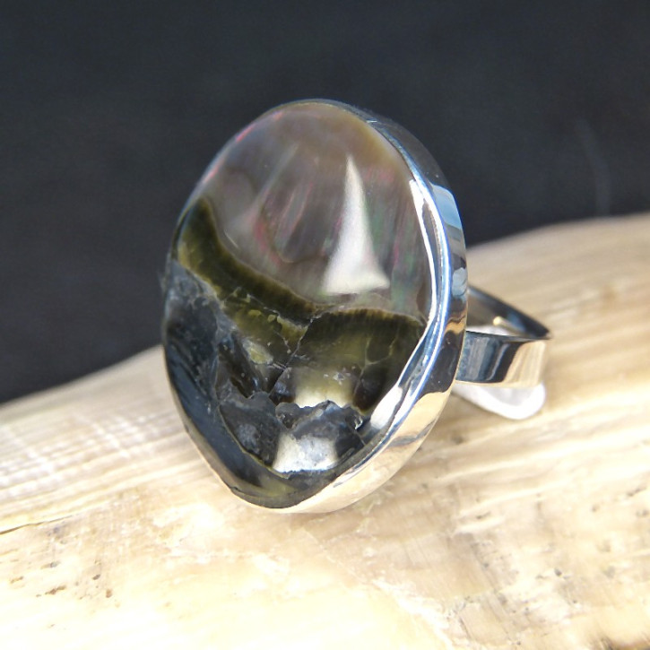 Silberring mit Perlmutt W19,5