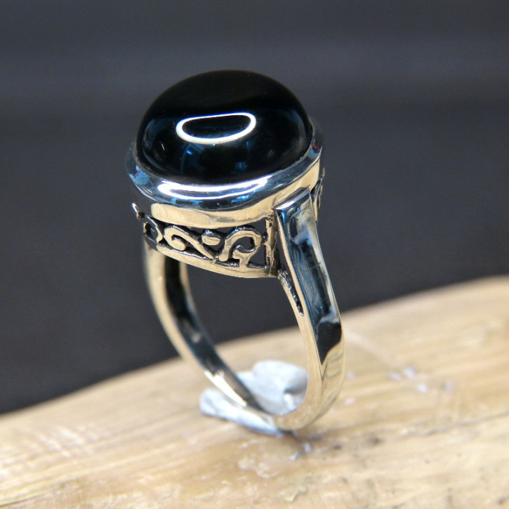 Silberring mit Onyx W17,5